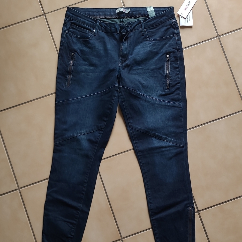 JustFab Blue Skinny Jeans Stretch Denim